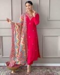 Women Embroidered Anarkali Kurta Suit Set