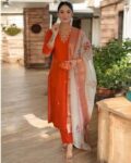 Embroidery Straight Kurta Set