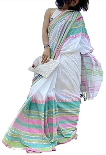Zayraa Women's Cotton Saree With Blouse Piece