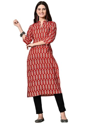Raghav Silk Pure Cotton Printed Straight Kurti for Women