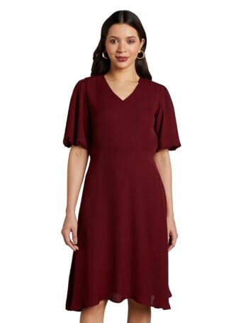 Symbol Premium Women's Fit & Flare Dress (Below Knee Length | Stylish)