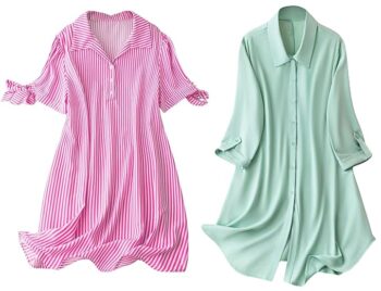 Leriya Fashion Women's Shirt Dress Knee Length Dress | Loose Fit | Button-Down | | 3/4 Sleeve | Summer Wear | Available in (Pack of 2 | Value Pack)