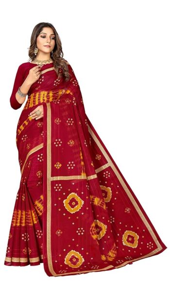 RATAN Pure Cotton Printed Saree for Women without Blouse Piece