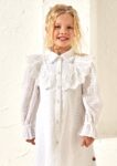 Amelie White Broderie Shirt Dress