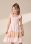 Monique Pink Ric Rac Midi Dress