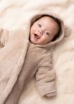 Quinn Taupe Faux Fur Pramsuit