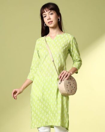 Women Floral Print Straight Kurta