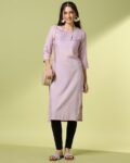 Women Embroidered Straight Kurta
