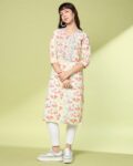 Women Floral Print Straight Kurta