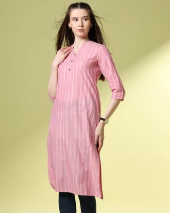 Women Striped Straight Kurta