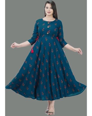 Women Floral Print Anarkali Kurta