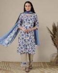 Women Embroidered Straight Kurta Suit Set
