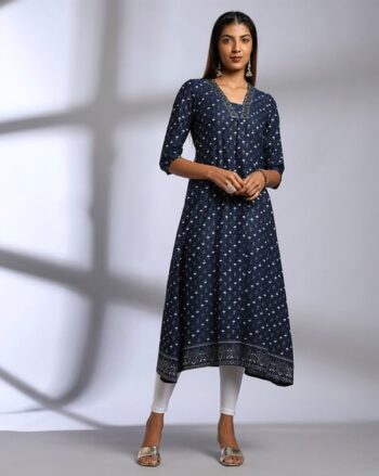 Women Floral Print A-Line Kurta