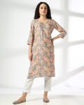 Women Floral Print Straight Kurta