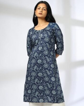 Women Floral Print Straight Kurta