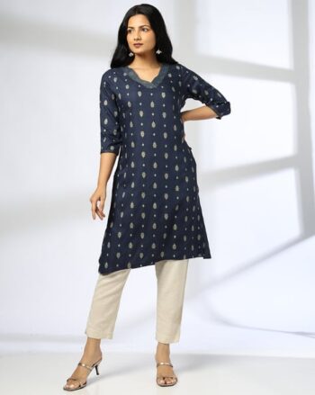 Women Floral Print A-Line Kurta