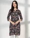 Women Floral Print Straight Kurta