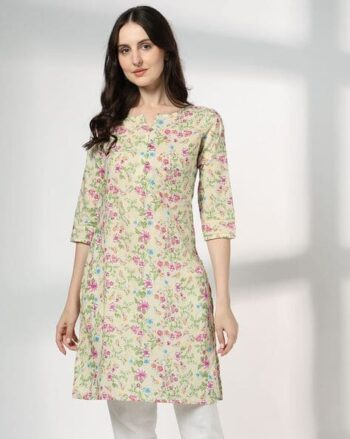 Women Floral Print Straight Kurta