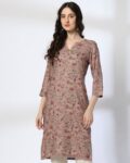 Women Floral Print Straight Kurta