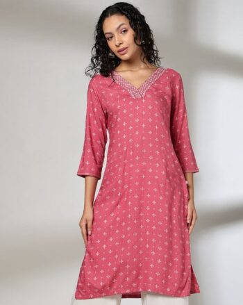 Women Printed Straight Kurta