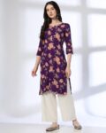 Women Floral Print Straight Kurta