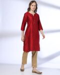 Women Floral Print Straight Kurta