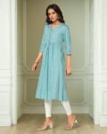 Women Foil Print A-Line Kurta