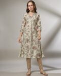 Women Floral Print V-Neck A-Line Kurta
