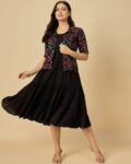 Women Floral Print Fit & Flare Dress