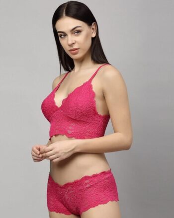 Women Non-Wired Padded Bra with Panties