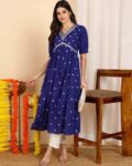 Women Embroidery Flared Kurta