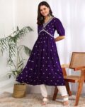 Women Embroidery Flared Kurta