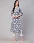 Women Floral Print Straight Kurta