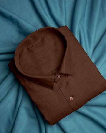 Men Regular Fit Shirt with Spread Collar