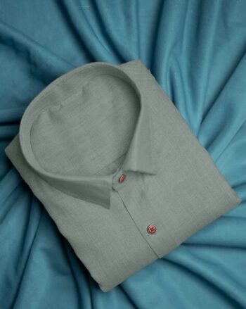 Men Regular Fit Shirt with Spread Collar