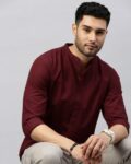 british_club_maroon_mandarin_collar_slim_fit_solid_shirt.jpg