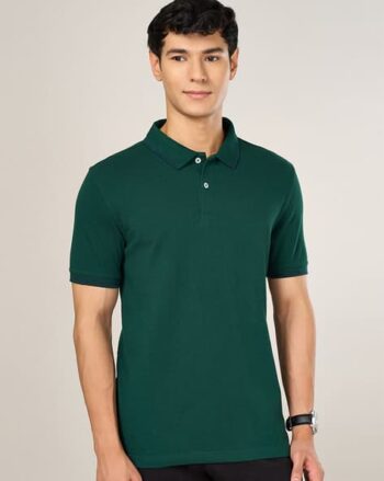 Men Slim Fit Polo T-Shirt with Short Sleeves