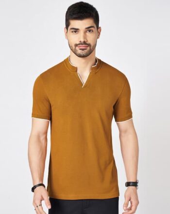 Men Slim Fit T-Shirt with Short Sleeves