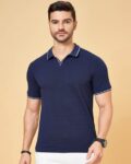 Men Slim Fit Polo T-Shirt with Short Sleeves