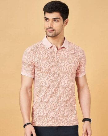 Men Printed Slim Fit Polo T-Shirt