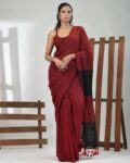Women Cotton Saree with Blouse Piece