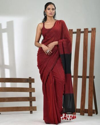 Women Cotton Saree with Blouse Piece