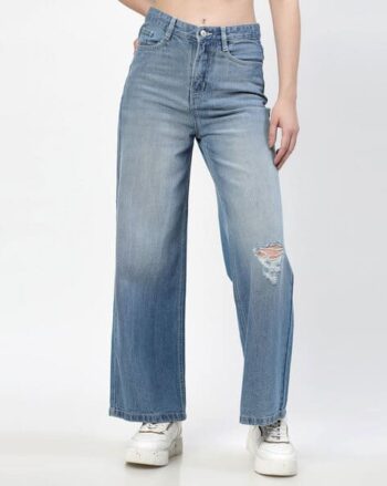 Women High-Rise Wide Leg Jeans