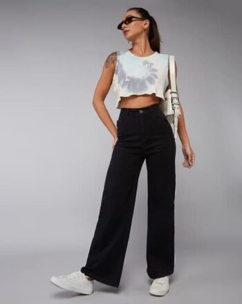 Women High-Rise Wide Jeans