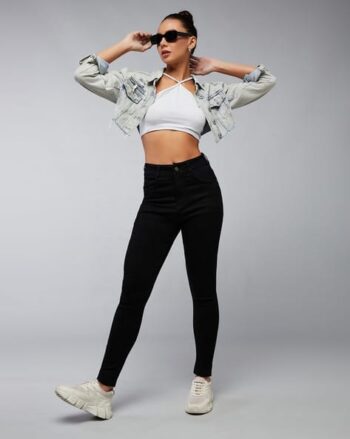 Women Skinny Jeans with High Rise Waist