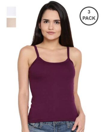 Pack of 3 Solid Scoop-Neck Top
