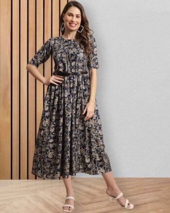 Women Paisley Print Fit & Flare Dress