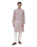 Geometric Print Cotton Long Kurta