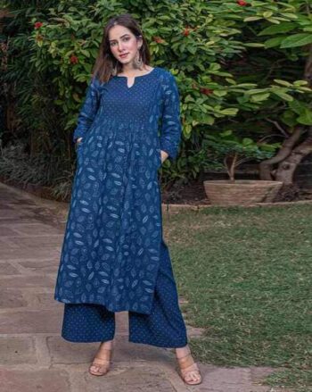 Floral Print Straight Kurta Set