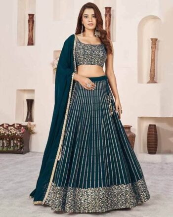 Embellished & Embroidered Lehenga Choli Set with Dupatta